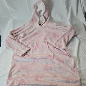 Disney Hoodie Plush Oversized Women's XL Pink Mickey Soft Girl Princesscore